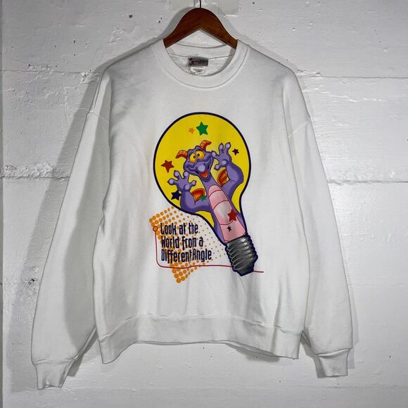 Vintage Disney Figment Imagination Institute Sweatshirt Epcot Size L 90s Rare - Picture 1 of 10